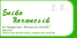 eniko morancsik business card